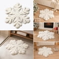 thumbnail image 5 of KKOUHVY Christmas Snowflake Shaped Floor Mat, Soft Fluffy White Area Rug for Bedroom Living Room Fireplace, Winter Holiday Christmas Home Decoratons, 5 of 6