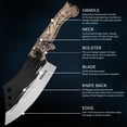 thumbnail image 3 of WXCOO 5 Pieces Kitchen Knife Set, 5Cr15MoV High Carbon Stainless Steel Blades, Multi-Purpose Full Kitchen Cooking Cleaver Knives, 3 of 13