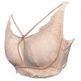 thumbnail image 4 of BIMEI Women Mastectomy Bra Lace Desire Wireless Bra Lacy Full-coverage Wirefree Bra 2427,Beige,34C, 4 of 8