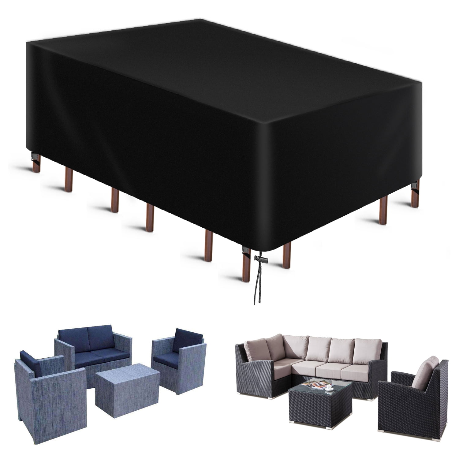 Bliifuu Patio Furniture Covers, 95" x 64" x 39" Large Outdoor Furniture