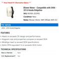 thumbnail image 2 of Blower Motor - Compatible with 2006 - 2014 Honda Ridgeline 2007 2008 2009 2010 2011 2012 2013, 2 of 2