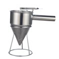 thumbnail image 1 of Kitchen Piston Funnel Pancake Batter Dispenser Stainless Steel Confectionery Funnels with Stand Bakery Use Cake Decorating Tool, 1 of 9