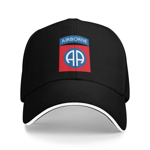 82nd Airborne Logo Unisex Sandwich Cap Classic Baseball Capunisex Adjustable Casquette Dad Hat