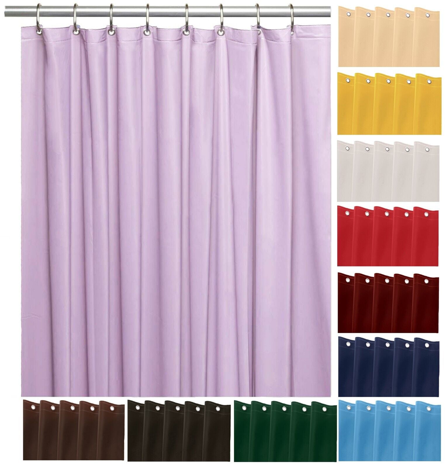 Heavy Duty Vinyl Shower Curtain Liner with 3 70 x 72 inch