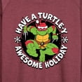 thumbnail image 3 of Teenage Muntant Ninja Turtles - Have A Turtley Awesome Holiday - Women's Lightweight French Terry Long Sleeve Shirt, 3 of 5