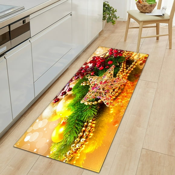 80*120cm Christmas Area Rug Non-Slip Low Pile Carpet Rug Indoor Outdoor Runner Rug, Christmas Area Runners Door Mat Entry Rug FlooChristmas Red and Black Plaid Rug - Outdoor Front Door Decor Mat Cott