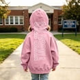 thumbnail image 2 of Shadoumai Girl Oversized Hoodie Letter Print Long Sleeve Hooded Sweatshirt Casual Warmth Pullover Hooded Sweatshirt Children Fall Clothes for Girls, 2 of 6