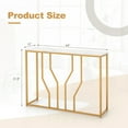 thumbnail image 5 of Topcobe 44" Modern White Entryway Table with Faux Marble Tabletop, Rectangular Furniture Table for Living Room, Front Hall, Hallway and Foyer, White, 5 of 7