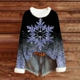 thumbnail image 4 of yardsong 2025 Holiday Women Xmas Sweater - Boat Neck Long Sleeve Imitation Knit Ugly Christmas Pullover Purple,XL, 4 of 4