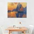 thumbnail image 3 of Patifu The Port at Sunset by Paul Signac Art Poster Canvas Painting Decor Wall Print Photo Gifts Home Modern Decorative Posters  20x16in, 3 of 5