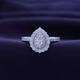 thumbnail image 4 of AFFY Halo Rings for Women 5x3MM Pear Shape Lab Created Moissanite Teardrop Solitaire Engagement Ring in 14K Rose Gold Over Sterling Silver Size 5.5, 4 of 7