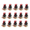 thumbnail image 5 of Uxcell 15packs 10K Ohm Variable Resistors Rotary Carbon Film Taper Potentiometer w Knobs, 5 of 5