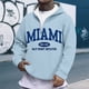 thumbnail image 1 of MHFRRA Sudadera con Capucha y Cremallera de Un Cuarto con Estampado de Letras, Suave, para Uso Diario, Cómoda, Ligera, Deportiva E Informal Azul claro, 1 of 3