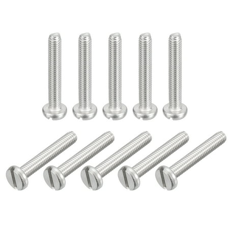

304 Stainless Steel Machine Screws 50 Pack M4x25mm Slotted Drive Pan Head Screw Bolts