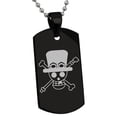 thumbnail image 2 of Tioneer Stainless Steel One Piece Sabo Pirate Skull Flag Engraved Dog Tag Pendant Necklace, 2 of 4