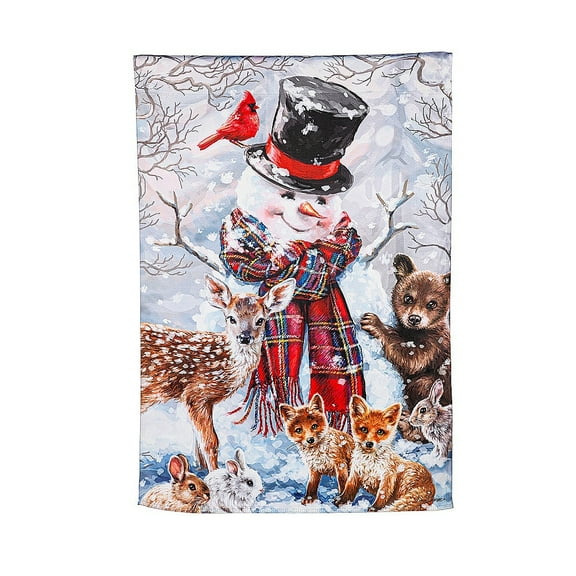 Forest Friends Flag 2 Sided Winter Banner