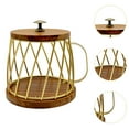 thumbnail image 6 of CoudarTitie Coffee Capsule Holder, Metal and Wood Basket for Use in Coffee Shop, Kitchen and Gold, 6 of 9