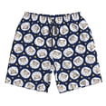 thumbnail image 2 of Honeii's Cute Sheep With Star Print Men's Casual Shorts with Drawstring，Swim Trunks Quick Dry Beach Shorts, 2 of 5