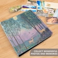 thumbnail image 4 of FORMRS 3 Ring Photo Album 4"x6" Self Adhesive Large Capacity PU Leather Cover, Purple Forest Scene, 4 of 8