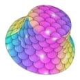 thumbnail image 3 of Naloa Rainbow Scales2 Reflective Double-Sided Bucket Hat, Sun Hat, Soft and Breathable for Gardening, Beaching, Camping, Hiking, Fishing, 3 of 9