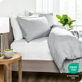 thumbnail image 4 of Bare Home Luxury Duvet Cover and Sham Set - Premium 1800 Collection - Ultra-Soft - Full, Heather Pewter, 3-Pieces, 4 of 6