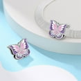 thumbnail image 3 of KUNSIR 925 Sterling Silver Charm Violet Butterfly Beads For Bracelet or Necklace DIY Jewelry Gifts, 3 of 6
