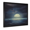 thumbnail image 2 of Designart 'Super Moon Over The Blue Sea' Nautical & Coastal Framed Art Print, 2 of 4