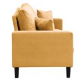 thumbnail image 4 of Orange Upholstered 3-Seater | Ideal for Relaxing at Home or Hosting Friends | Soft Cushion and Durable Frame, 4 of 6