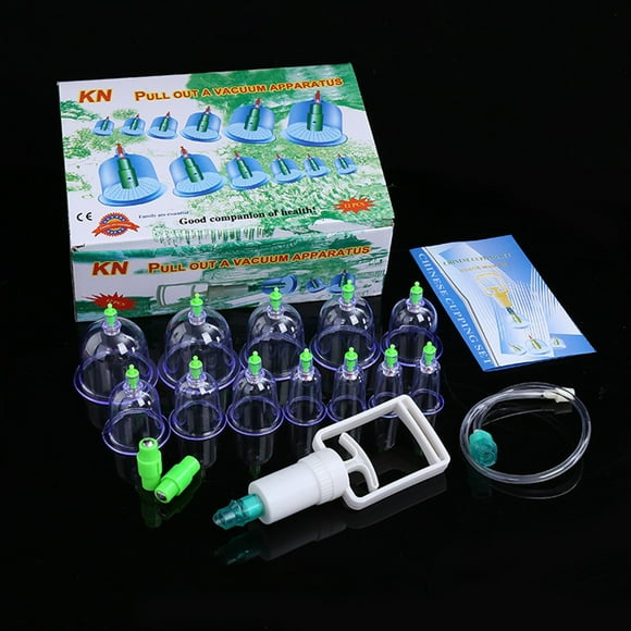 Self Care Gifts for Women for Daily Health Maintenance Chinese Cupping Set 12 Vacuum Suction U Shape Cups Chinese Vacuum Cupping Set Massage Kit for Home & Travel Use Tiktok Trend Items Flash Sale