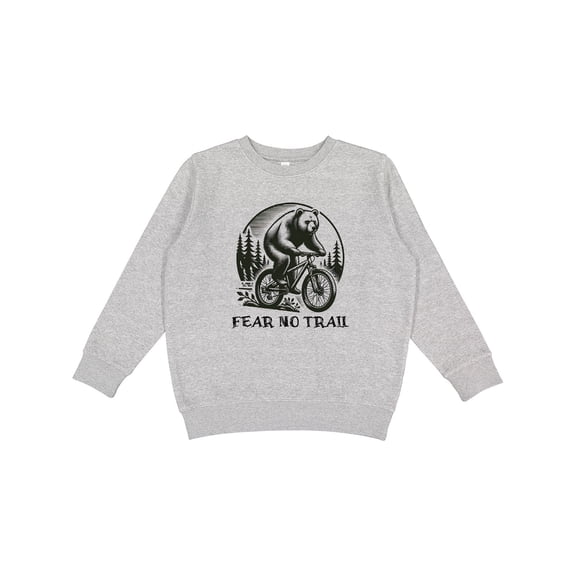 Inktastic Mountain Biking Fear No Trail Youth Sweatshirt