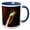 Blue/White, variant on 3drose, Australia, Port Augusta, Smokestack, Coal-fired, Energy-au01 Pso0071 - Paul Souders, 11oz Two-tone Blue Mug