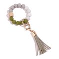 thumbnail image 1 of Pulsera de cuentas de silicona Dinheiro, colgante de llavero, 1 of 5