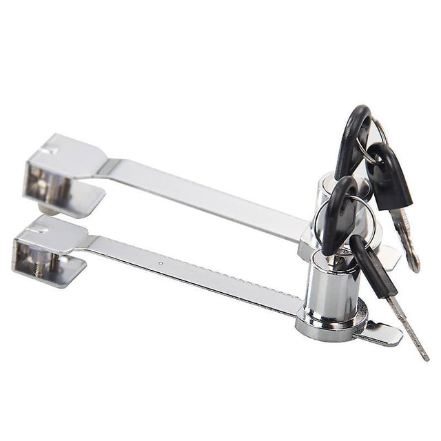 4 Pieces Terrarium Lock, Sliding Glass Lock with Key, Terrarium Showcase Sliding Glass Door Lock, Reptile Terrarium Showcase Lock, with 8 Keys
