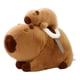 thumbnail image 1 of Carpincho de peluche con dibujos animados con silla de montar y muñeca bebé de 40 cm, 1 of 2