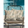 thumbnail image 4 of Waterproof Outdoor Throw Pillows with Inserts 16"x16" Set of 2, Sage Green Yellow Botanical Soft Decorative Pillowcases for Couch Bedroom, Vintage Spring Summer Pillow Covers for Sofa Living Room, 4 of 8