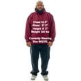 thumbnail image 2 of JC DISTRO USA-made Men's Big Size Fashion Longsleeve Pullover Hoodie Burgundy BIG4XL, 2 of 5