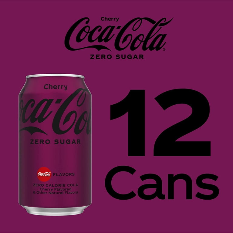 Coca-Cola, Cherry Zero Soda, 12 oz Cans, Pack of 12 - Walmart.com