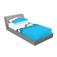 thumbnail image 2 of Ambesonne Blue Fitted Sheet & Pillow Sham Set, Dolphins on Waves Ocean, Twinxl, Blue Turquoise, 2 of 2