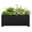 Black, variant on Metal Planter Box, Large Outdoor Rectangle Planters with 6 Drainage Holes & Raised Bottom, Co rten Steel Planter for Patio, Garden, Porch, 36" L x 15" W x 15" H