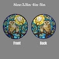 thumbnail image 3 of Lotusprinthandmade Owl Animal and Moon Custom Shape Star Hologram Ornament 5in – Owl And Moon Hologram Ornament, 3 of 4