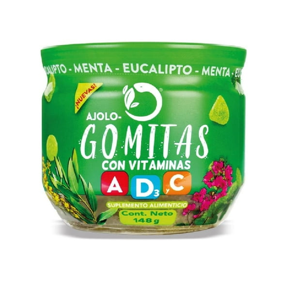 Gomitas Ajolotius con extractos herbales & vitaminas a d3 y c 148 g