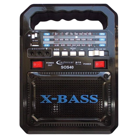 Technical Pro SOS40 9 in 1 Solar-Powered Speaker Radio