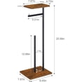Free Standing Toilet Paper Holder Rustic Tissue Paper Roll Stand Shelf ...