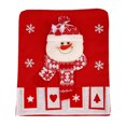 thumbnail image 3 of Feltree Housses de Chaise de Noël Rouges avec Design de Père Noël Bonhomme de Neige Renne pour Décoration de Dossier de Chaise, Tissu Lavable Facile à Installer, Parfait pour Décoration de Fête de Vacances Restaurant Maison, 3 of 8