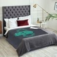 thumbnail image 5 of XMXT Throw Blankets, Star Skull Rose Pattern Bed Blanket for Bedroom Sofa, 50 x 70 inches Gray, 5 of 9