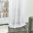 thumbnail image 2 of Martha Stewart Glacier Sheer Curtain Panel Pair, White, Pole Top, Sheer, Indoor, Adult, 2 Piece Set, 50" x 95", 2 of 5