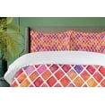 thumbnail image 4 of Ambesonne Abstract Duvet Cover Sets, Diamond Shapes Mosaic, 2-King, Orange Purple Pink, 4 of 7