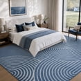 thumbnail image 5 of SIXHOME 6'x9' Rugs for Living Room Washable Bedroom Rug Jacquard Textured Boho Blue Area Rug Modern Geometric Soft Neutral Carpet Non Slip Indoor Rugs for Dining Room Home Office, 5 of 5