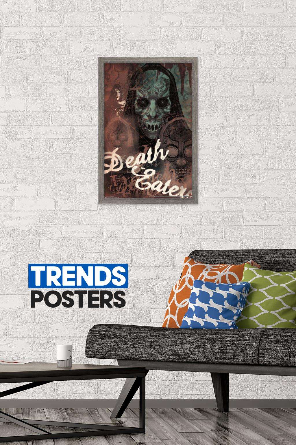 The Wizarding World: Harry Potter - Death Eaters - Masks Wall Poster, 14.725" x 22.375", Framed