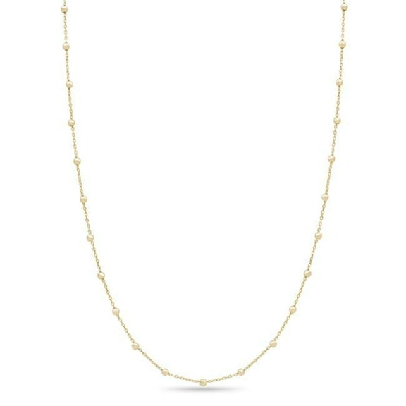 Beads by The Yard Beaded Chain Necklace in 14K Yellow Gold